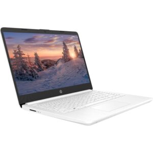 HP 2022 Premium 14-inch HD Thin and Light Laptop, Intel Dual-Core Processor, 16GB RAM, 64GB Storage, Long Battery Life, Webcam, Bluetooth, HDMI, Wi-Fi, White, Windows 11 + 1 Year Microsoft 365