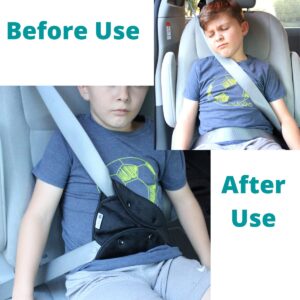 Premium Seat Belt Adjuster for Kids & Adults, Premium Material for Child Safety & Comfort. Seat Belt Clips for Safety Cover Positioner, Shoulder Neck Strap Adjuster, Car seat Belt Adjuster (Black)