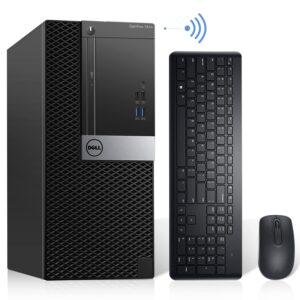 dell optiplex 7040 mini tower pc, intel quad core i7-6700 3.40ghz, 16gb ddr4 256gb nvme m.2 ssd 2tb hdd, ax200 built-in wifi 6 bluetooth 5.2 hdmi wireless keyboard & mouse windows10 pro (renewed)