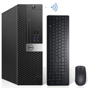 dell optiplex 7040 sff desktop computer pc intel quad core i7-6700 3.20ghz ax200 built-in wifi 6 bluetooth 16gb ddr4 256gb nvme m.2 ssd 2tb hdd hdmi wireless keyboard & mouse windows10 pro (renewed)