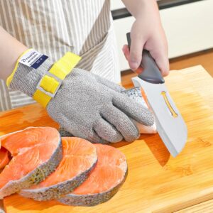 Dowellife Comfortable Level 9 Cut Resistant Glove Food Grade, Mesh Metal Kithcen Glove for Chef Oyster Shucking Mandoline Knife Butcher Meat Cutting