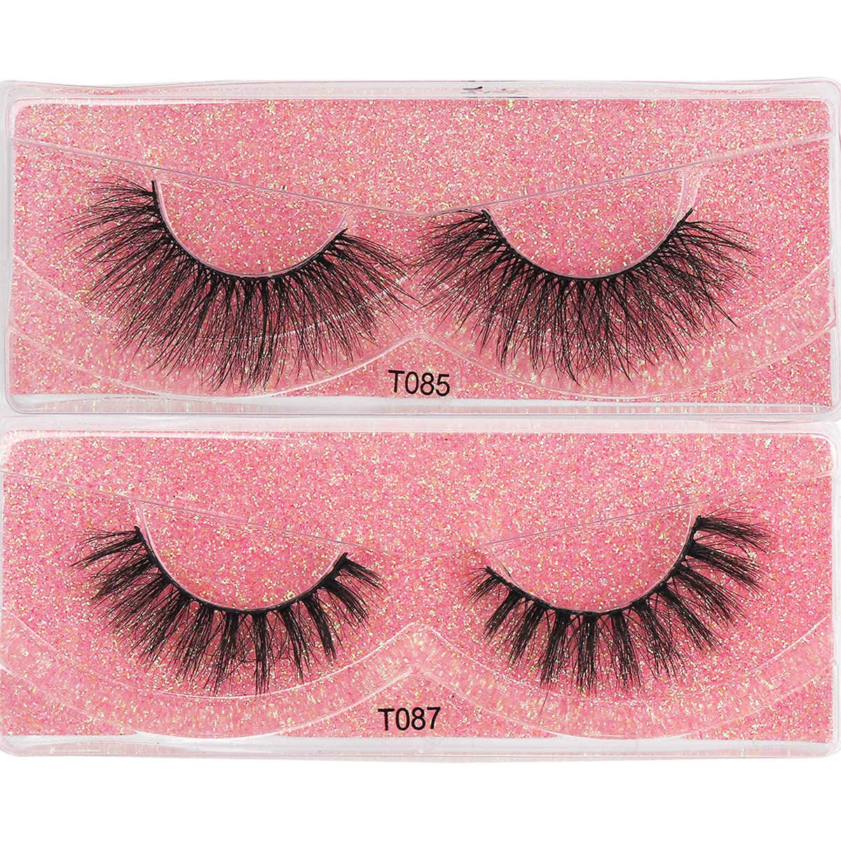 Dedbol 10 pairs of 10 models of 6D artificial fluffy natural mink eyelashes, dramatic false eyelashes(style 4)