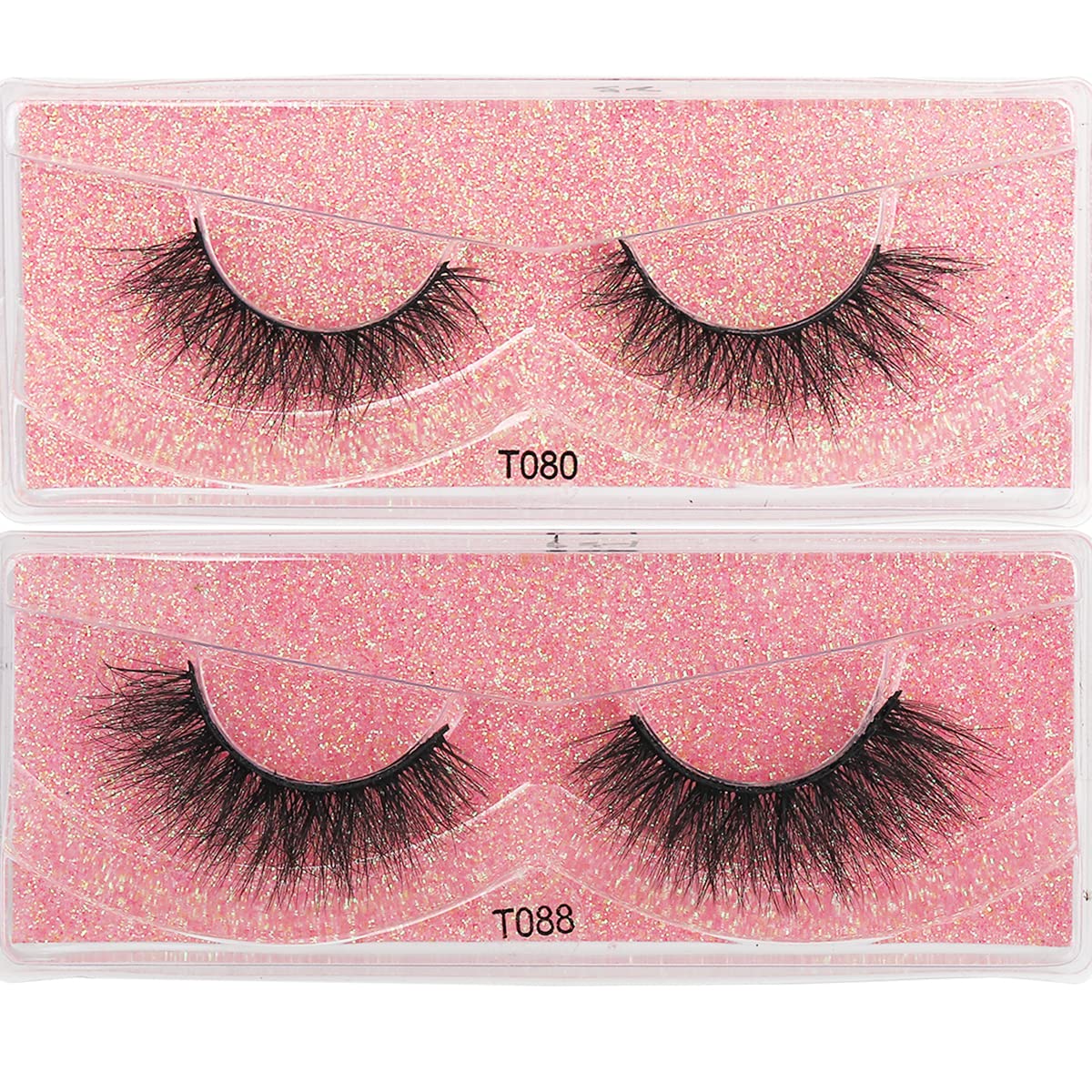 Dedbol 10 pairs of 10 models of 6D artificial fluffy natural mink eyelashes, dramatic false eyelashes(style 4)