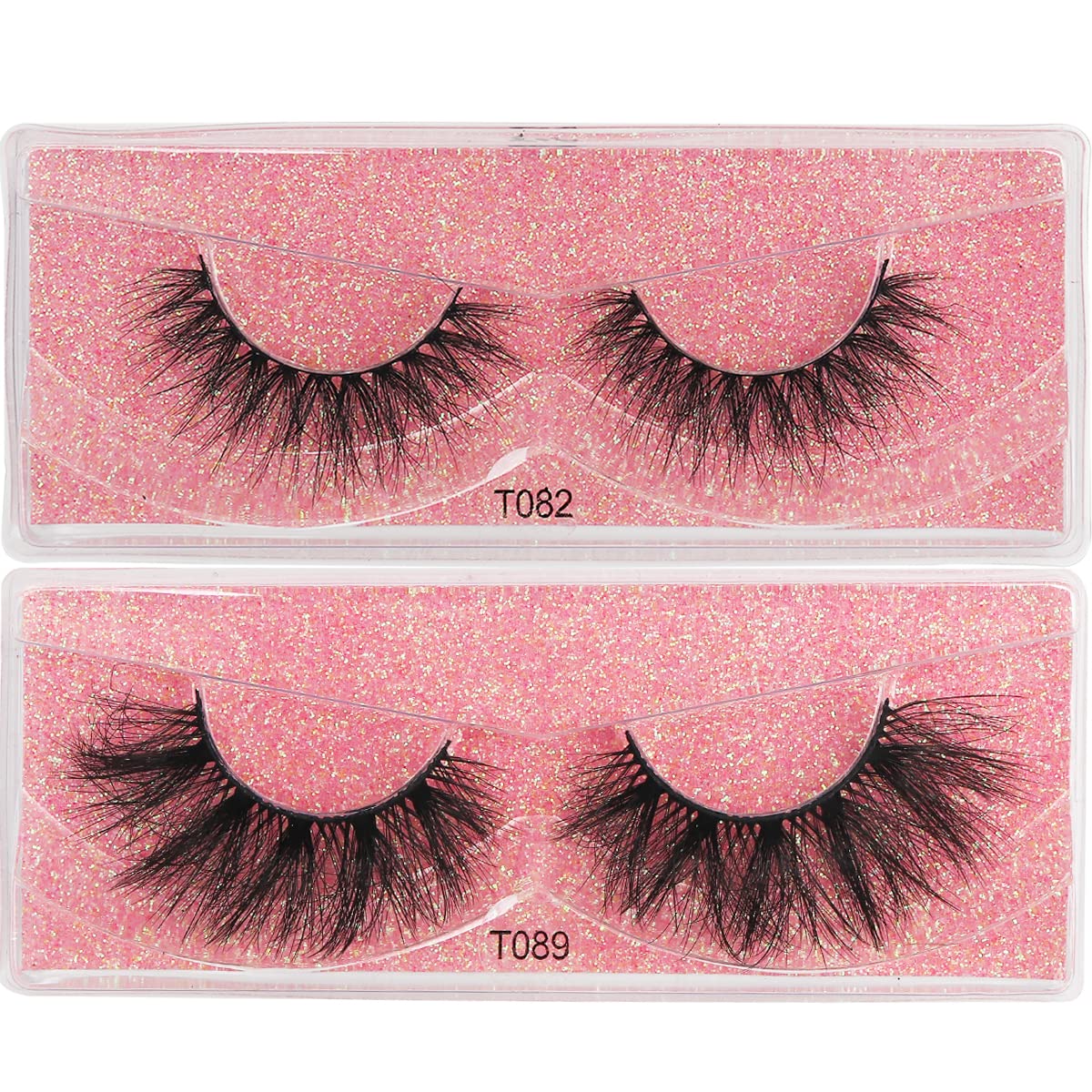 Dedbol 10 pairs of 10 models of 6D artificial fluffy natural mink eyelashes, dramatic false eyelashes(style 4)