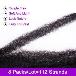 ZRQ 8 Packs Marley Hair Crochet Braids,24 Inch Afro Kinky Marley Braiding Hair, Synthetic Curly Twist Marley Hair, Long Springy Afro Twist Hair Extensions (1B#,8 Packs)