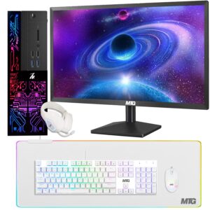 techmagnet computer desktop pc, intel core i3-6100, siwa 6, 16gb ram, 2tb hdd, 27 inch 165hz gaming monitor, gaming kit, windows 10 pro (renewed)