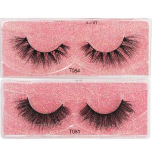 Dedbol 10 pairs of 10 models of 6D artificial fluffy natural mink eyelashes, dramatic false eyelashes(style 4)