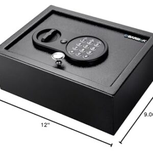 BARSKA AX13762 Top Opening Keypad Security Home Drawer Safe,Black, 0.21 Cu Ft