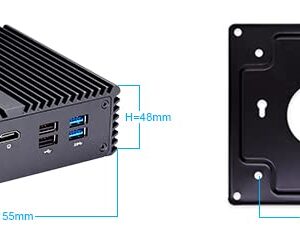 Qotom-Q750G5-S08 Router Mini PC Intel Celeron J4125 AES-NI 5X Intel I225-V 2.5G LAN Quad Core (8G DDR4 RAM + 128G MSATA SSD)