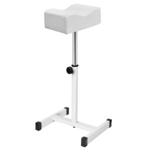 flolxnb pedicure foot rest, foot massage pedicure stool, tattoo stand adjustable height footstool nail equipment for home beauty salon spa (white)