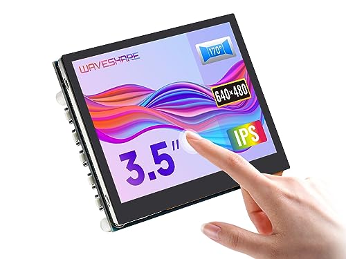 Waveshare 3.5inch HDMI LCD, Compatible with Raspberry Pi 5/4B/3B/Zero/Zero W/Zero 2W/Pico/Pico W/Pico WH, Capacitive Touch IPS LCD Display, 640×480, Audio Jack