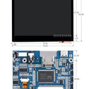 Waveshare 3.5inch HDMI LCD, Compatible with Raspberry Pi 5/4B/3B/Zero/Zero W/Zero 2W/Pico/Pico W/Pico WH, Capacitive Touch IPS LCD Display, 640×480, Audio Jack