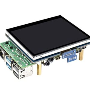 Waveshare 3.5inch HDMI LCD, Compatible with Raspberry Pi 5/4B/3B/Zero/Zero W/Zero 2W/Pico/Pico W/Pico WH, Capacitive Touch IPS LCD Display, 640×480, Audio Jack