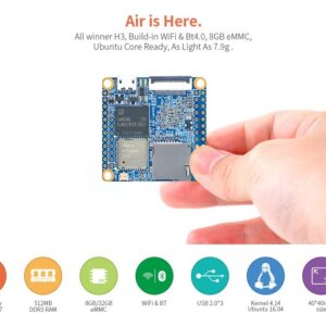 NanoPi NEO Air Open Source Quad-core Cortex-A7 1.2GHz Allwinner H3 Single Board Computer DDR3 WiFi & Bluetooth 4.0 Run Ubuntu Core and U-Boot(512MB RAM+8GB eMMC)