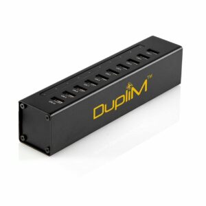 DupliM 1 to 10 Mini USB 3.0 Flash Drive Duplicator Cloner Burner Computer Connected for MAC and PC