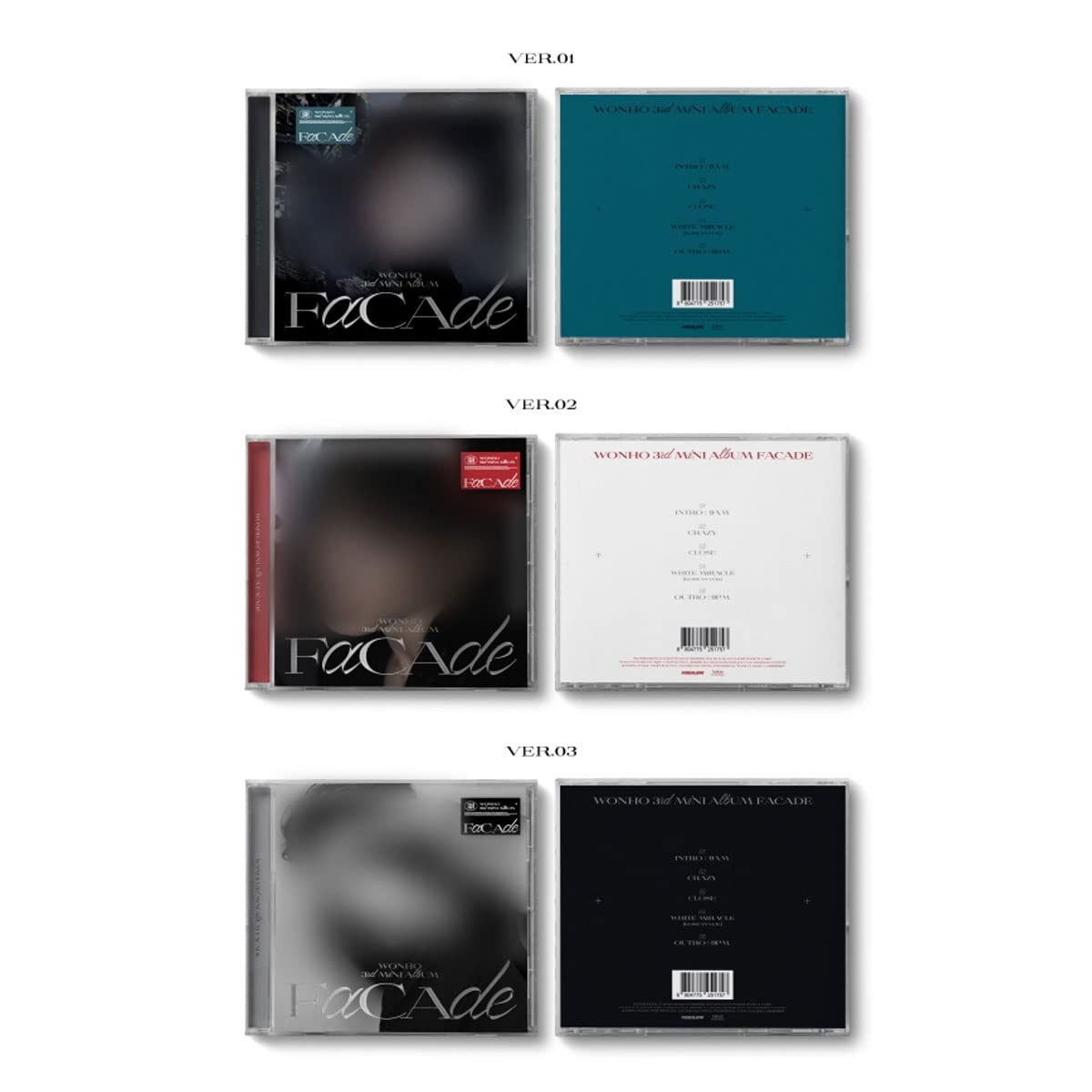 DREAMUS [Jewel] WONHO 3rd Mini Album - Facade (Random Ver.) CD