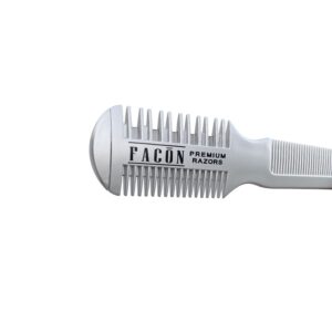 Facón Professional Hair Razor Comb Cutting Styling Thinning Texturizing Double Edge Shaper Razor + 10 Replacement Blades