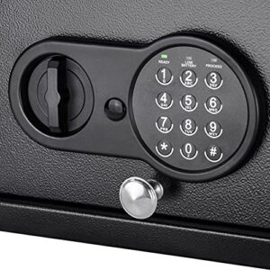 BARSKA AX13762 Top Opening Keypad Security Home Drawer Safe,Black, 0.21 Cu Ft