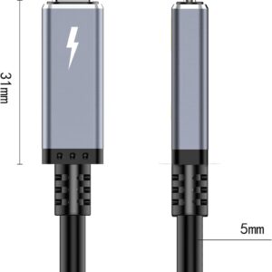 TREBLEET 8.2ft (2.5m) 40Gbps USB4 Cable Compatible with Thunderbolt 3, Thunderbolt 4,100W,5K@60Hz, Compatible with Thunderbolt 3 (USB C) Hub, Adapter, eGpu, 20V/5A