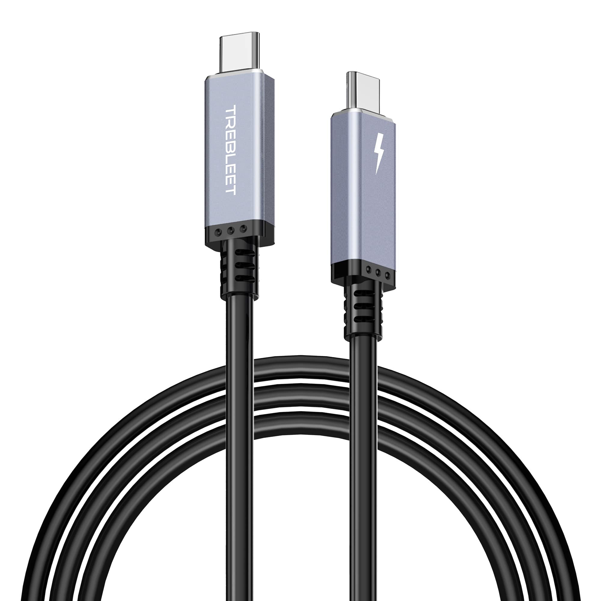 TREBLEET 8.2ft (2.5m) 40Gbps USB4 Cable Compatible with Thunderbolt 3, Thunderbolt 4,100W,5K@60Hz, Compatible with Thunderbolt 3 (USB C) Hub, Adapter, eGpu, 20V/5A