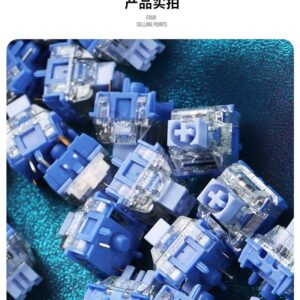 KAILH Starry Sky Switch Box 5 Pin Mechanical Switches High Transparency for Gaming Keyboard Linear (10pcs)