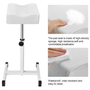 FLOLXNB Pedicure Foot Rest, Foot Massage Pedicure Stool, Tattoo Stand Adjustable Height Footstool Nail Equipment for Home Beauty Salon Spa (White)