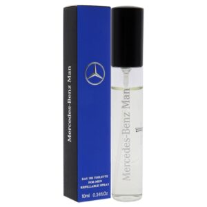 Mercedes-Benz Man - Fragrance For Men - Notes Of Pear, Geranium And Rosewood - Thrills And Captivates The Senses - Suitable For Any Occasion - Intense And Long Lasting Wear - 0.35 Oz EDT Mini Spray