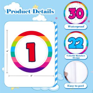 Flyab 36pcs Line up Spots for Classroom Floor 4" Floor Numbers for Classroom Lining up Line up Stickers Classroom Floor Line up Dots for Classroom Floor Back to School Preschool Kindergarten Classroom