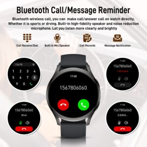 Smart Watch for Men Women Fitness: (Make/Answer Call) Bluetooth Smartwatch for Android iOS Phone Waterproof Sport Running Digital Watches Blood Pressure Heart Rate Monitor Sleep Tracker Step Counter