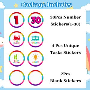 Flyab 36pcs Line up Spots for Classroom Floor 4" Floor Numbers for Classroom Lining up Line up Stickers Classroom Floor Line up Dots for Classroom Floor Back to School Preschool Kindergarten Classroom