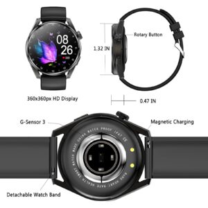 GAMSARO Smart Digital Watch for Men, Fitness Tracker Smartwatch with BT Call Heart Rate Sleep Monitor Step Counter 1.32''HD Waterproof Watch for Android iOS Phone Gift Watch but Powerful Functions