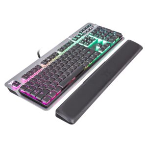 Thermaltake Argent K6 RGB Low Profile Mechanical Gaming Keyboard, Cherry MX Speed Silver, Alumiunm Top Plate, Multi-fucntion Knob, Wrist Rest, GKB-KB6-LSSRUS-01