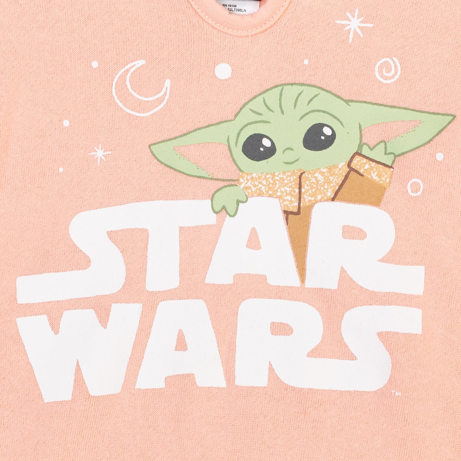 STAR WARS The Mandalorian The Child Newborn Baby Girls 3 Piece Outfit Set: Pullover Fleece Hoodie Cuddly Bodysuit Pants Pink/White/Green 3-6 Months