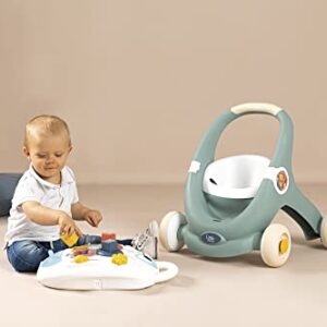 Little Smoby Baby Walker by Smoby Detachable Activity Play Board Baby’s First Doll Pushchair Toy Grows with The Child from Activity Board to Walker with Fun Colours, Actions and Sound, 7600140304