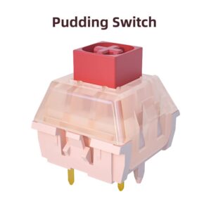 KAILH Official Store Pudding Box Switch 5 Pin Mechanical Switches High Transparency for Gaming Keyboard Linear (90pcs)