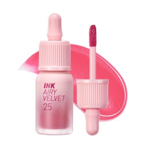 peripera ink airy velvet lip tint, liquid lip (0.14 fl oz, 025 zazzy peach)