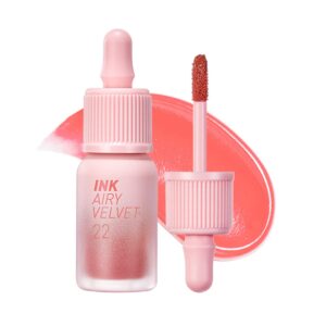 peripera ink airy velvet lip tint, liquid lip (0.14 fl oz, 022 center peach)