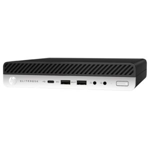 HP EliteDesk 705 G4 Mini Desktop Computer, AMD Quad-Core Ryzen 5 Pro 2400GE 3.2GHz, 8GB RAM, 256GB SSD, Windows 10 Pro (Renewed)