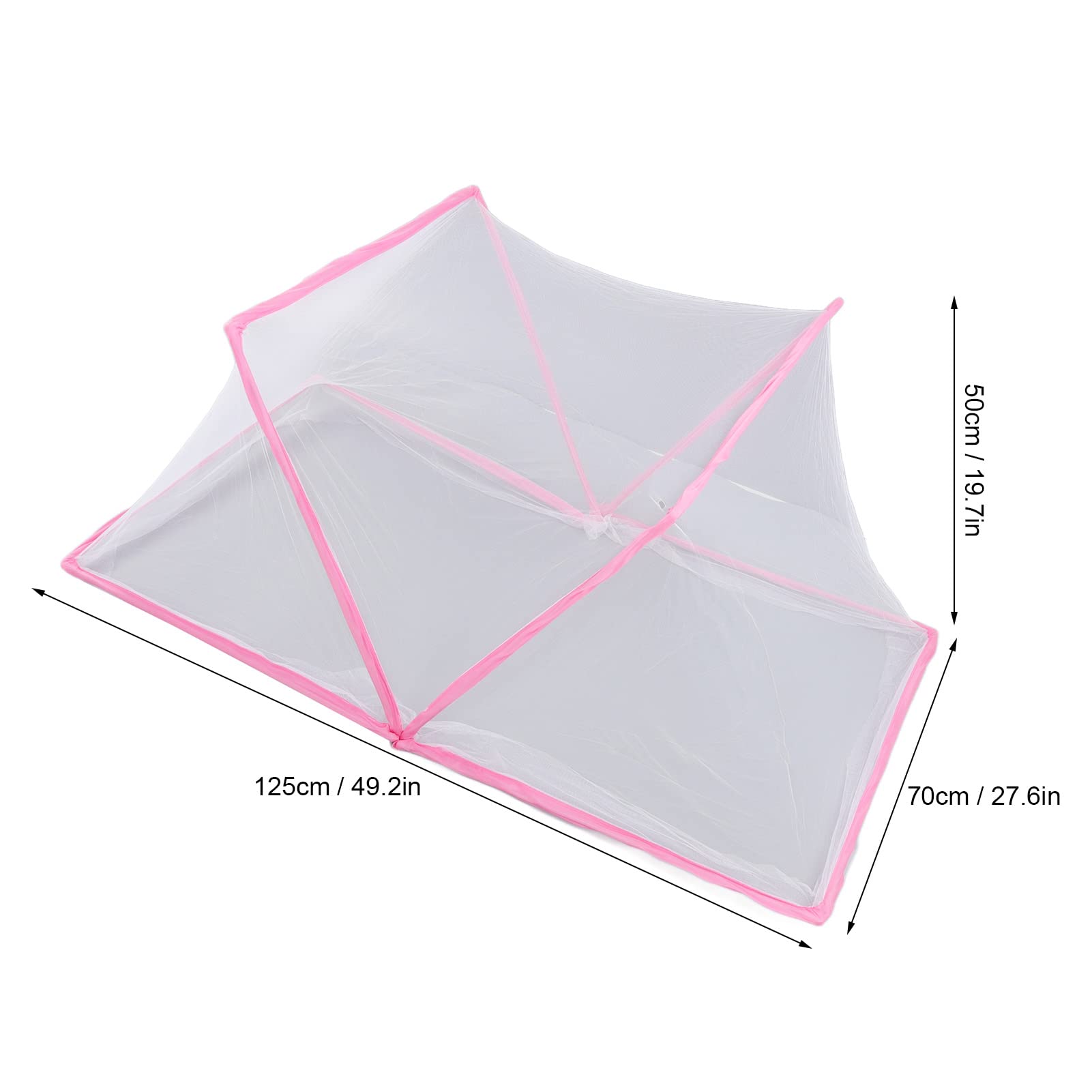 Shanrya Bed Net Tent, Crib Tent, Foldable Transparent Comfortable Sleeping Environment Lightweight Baby Net (49.2 X 26 X 22.4in)