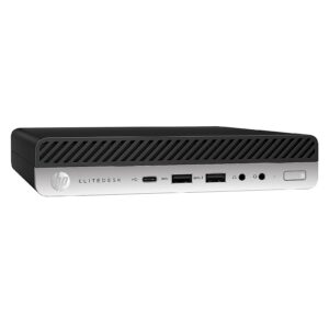 HP EliteDesk 705 G4 Mini Desktop Computer, AMD Quad-Core Ryzen 5 Pro 2400GE 3.2GHz, 8GB RAM, 256GB SSD, Windows 10 Pro (Renewed)