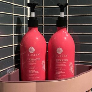 Luseta Keratin Shampoo and Conditioner Set Moisturizing Treatment for Dry Hair Smooth & Repair Damaged Hair for Women Sulfate Free 16.9 oz