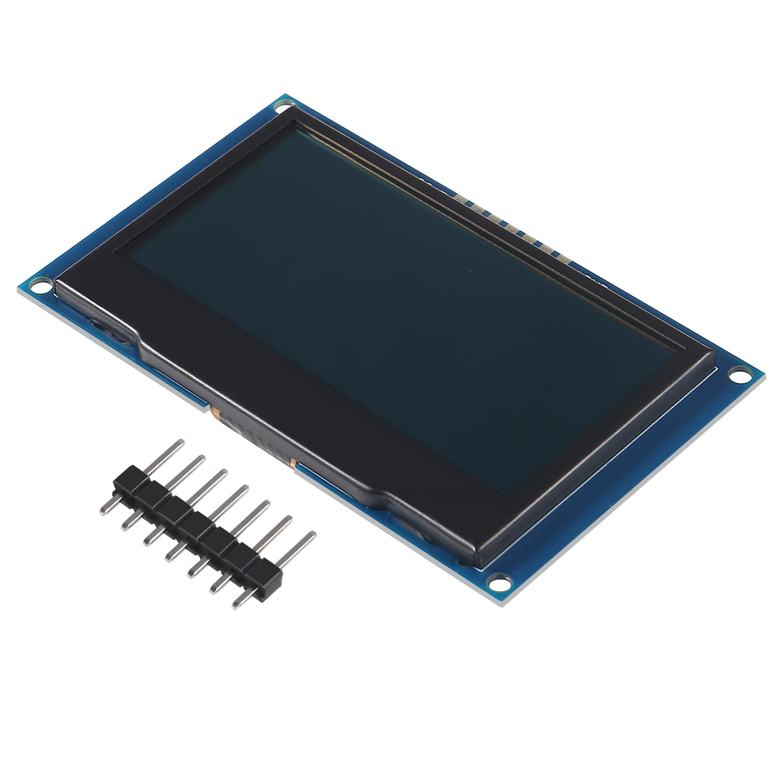 DWEII 2.4" 2.42 inch 128x64 OLED LCD Display Module SSD1309 7 Pin SPI/IIC I2C Serial Interface for Arduino UNO R3 DIY Electronic - White Light