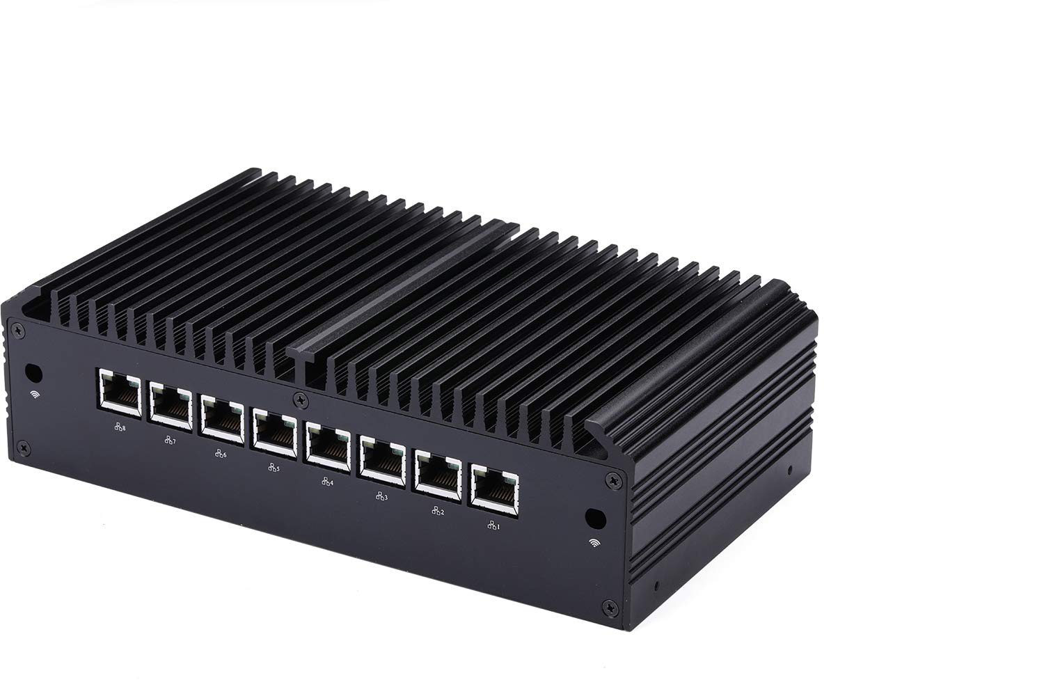 Qotom Q838GE 8 LAN Mini PC with Processor Intel Core 8130U Barebone Desktop Mini Computer