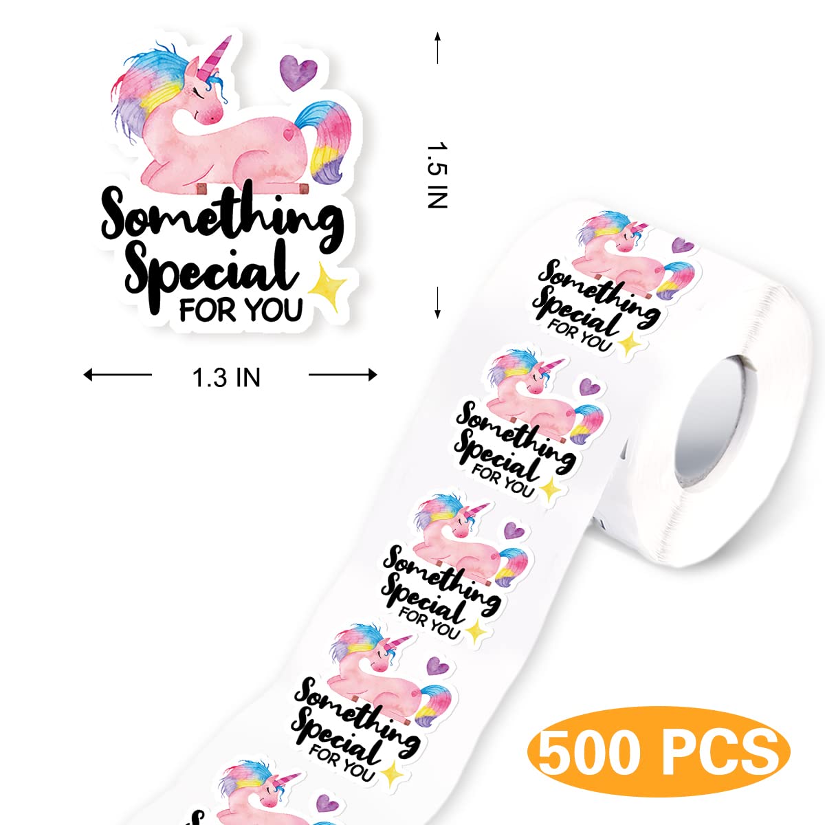 muminglong Cute Unicorn Something Special for You Small Business Stickers,Thank You Stickers,Happy Mail Stickers,Handmade Stickers,Small Shop Sticker,Package Stickers for Small Business, 500 PCS