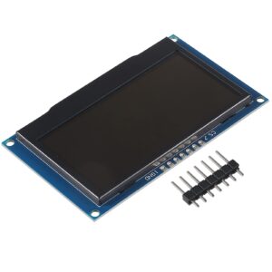 DWEII 2.4" 2.42 inch 128x64 OLED LCD Display Module SSD1309 7 Pin SPI/IIC I2C Serial Interface for Arduino UNO R3 DIY Electronic - White Light