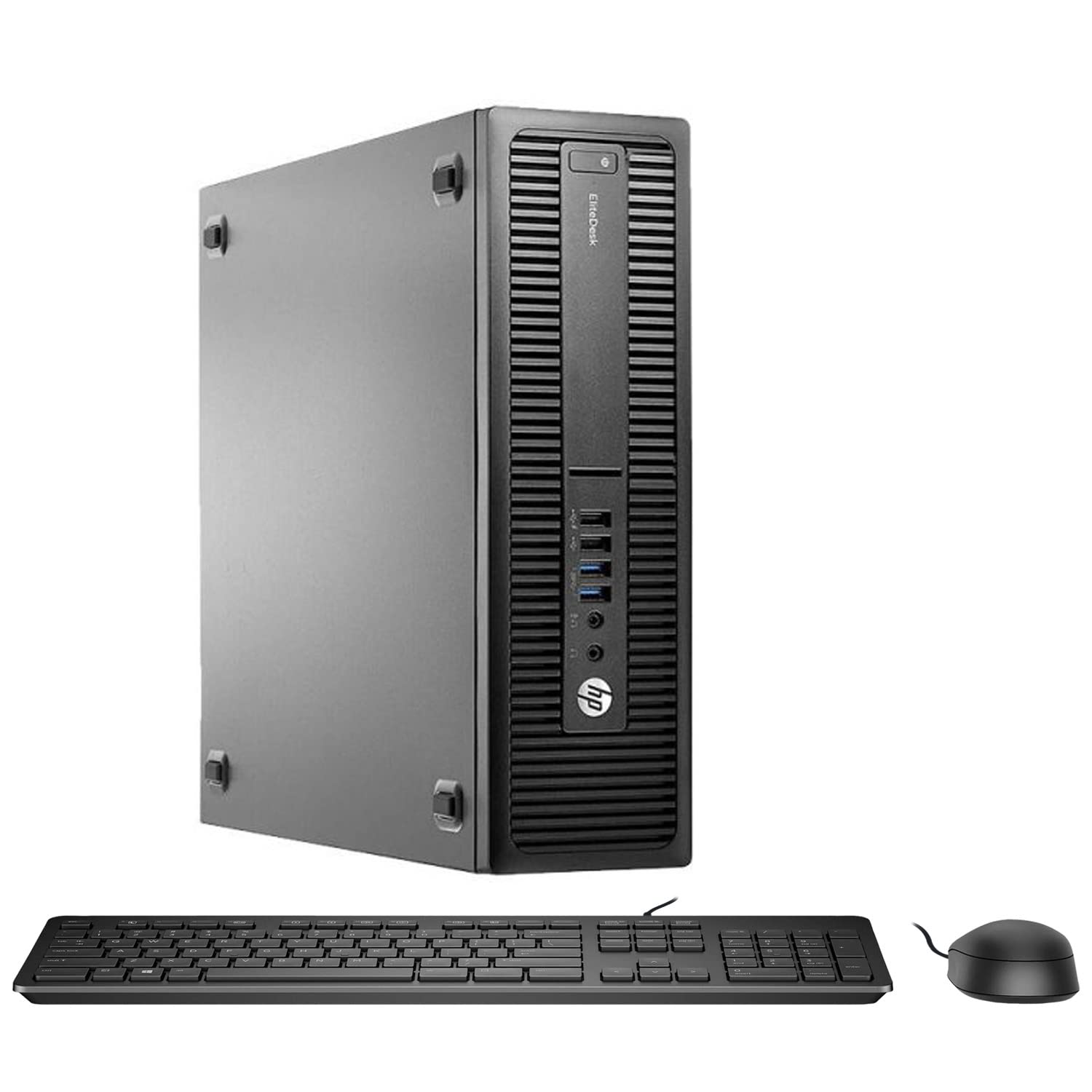 HP Custom Built RGB Lights PC with 24 Inch Monitor ProDesk Desktop Computer Intel Core i7 6700 Quad-Core Processor GeForce 1030 2GB 16GB RAM 256GB SSD Win 10 Pro Gaming Keyboard & Mouse (Renewed)