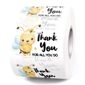 muminglong cute bee thank you for all you do small business stickers,thank you stickers,happy mail stickers,handmade stickers,small