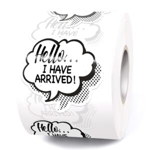 cute hello i have arrived small business stickers,happy mail stickers,thank you sticker,handmade stickers,small shop sticker,package stickers for small business, 500 pcs