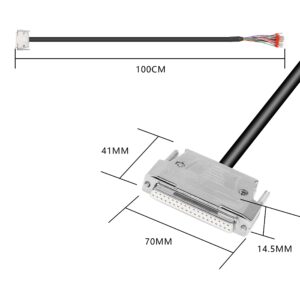 XMSJSIY DB37 Connector Adapter 37 Pin Serial Extension Cable Solderless 37-Pin Port Breakout Replacement Cable with Bare Wire - 1M/3.2Ft (DB37 Female)