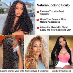 padise 13x4 HD Transparent Water Wave Lace Front Wigs Human Hair for Black Women Brazilian Curly Lace Frontal Wigs Human Hair Wet and Wavy Glueless Wigs Human Hair Pre Plucked Natural Color 20 Inch